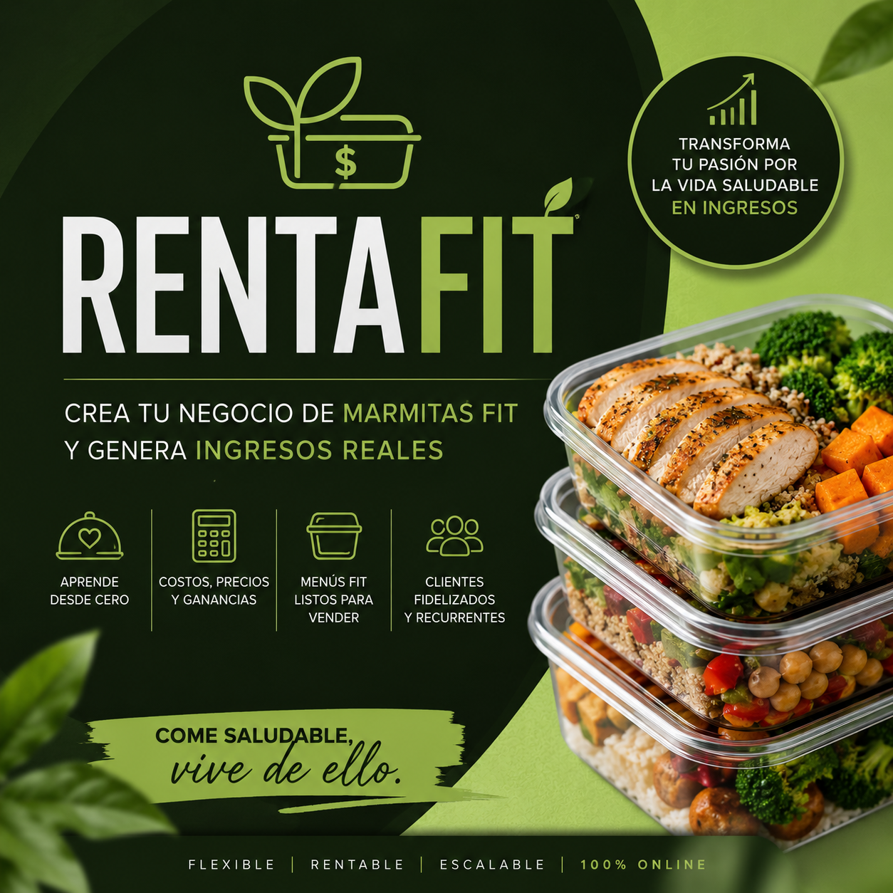 Renta Fit — Crea tu negocio de marmitas fit y genera ingresos reales
